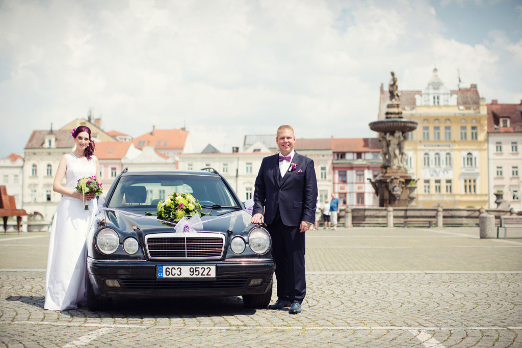 Svatební výzdoba auto